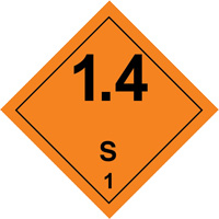 Hazardous Material Handling Labels, 4" L x 4" W, Black on Orange SGQ529 | Rock Safety Industrial Ltd