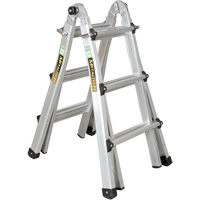 Telescoping Multi-Position Ladder, 2.916' - 9.75', Aluminum, 300 lbs., CSA Grade 1A VD689 | Rock Safety Industrial Ltd