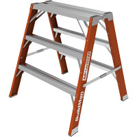 Buildman™ Step-up Workbench, 3' H x 34.75" W x 33.25" D, 300 lbs. Capacity, Fibreglass VD700 | Rock Safety Industrial Ltd