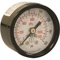 Economy Pressure Gauge, 1-1/2" , 0 - 160 psi, Back Mount, Analogue YB873 | Rock Safety Industrial Ltd