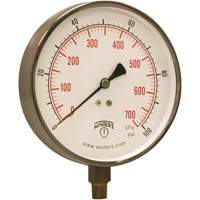 Contractor Pressure Gauge, 4-1/2" , 0 - 100 psi, Bottom Mount, Analogue YB900 | Rock Safety Industrial Ltd