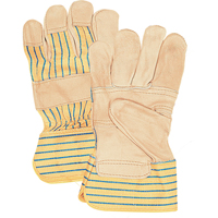 Fitters Patch Palm Gloves, Large, Grain Cowhide Palm, Cotton Inner Lining YC386R | Rock Safety Industrial Ltd