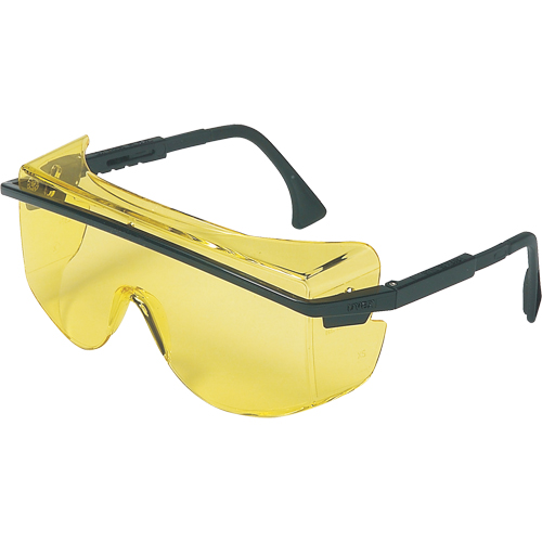 Lunettes de s&eacute;curit&eacute; Uvex Astrospec OTG 3001, Lentille Ambr&eacute;e, Anti-&eacute;gratignures, ANSI Z87+/R&eacute;pond ou surpasse la norme CSA Z94.3 Rock Safety Industrial Ltd