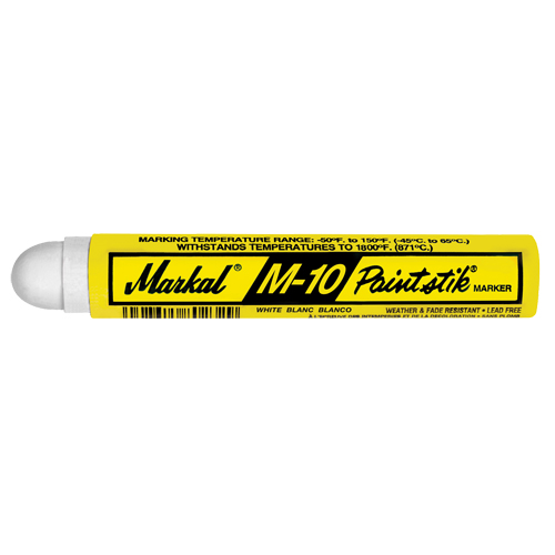 B&acirc;ton de peinture M-10 Paintstik, B&acirc;ton plein, Blanc Rock Safety Industrial Ltd