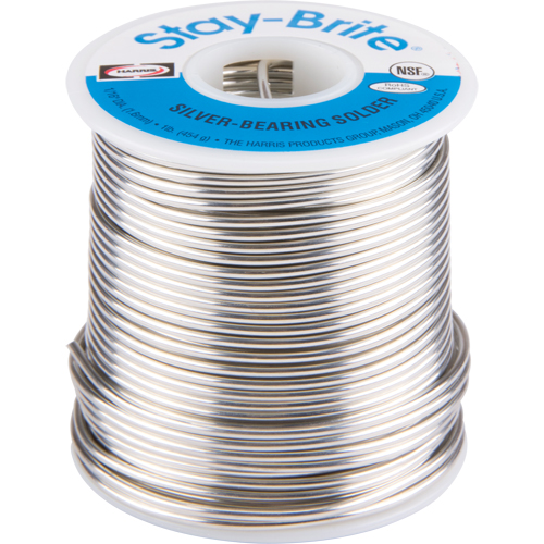 M&eacute;taux d'apport Stay-Brite, Sans plomb, 96 % d'&eacute;tain, 4 % d'argent, &acirc;me Plein, dia. 0,0625" Rock Safety Industrial Ltd