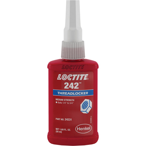 Threadlocker 242 , Blue, Medium, 50 ml, Bottle Rock Safety Industrial Ltd