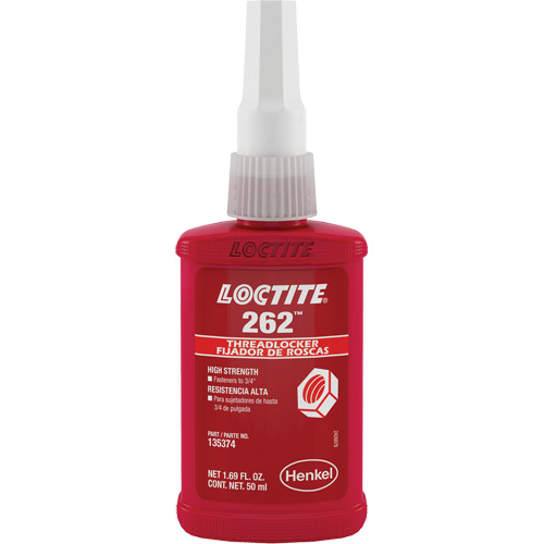 Compos&eacute; de blocage 262, Rouge, &eacute;lev&eacute;, 50 ml, Bouteille Rock Safety Industrial Ltd