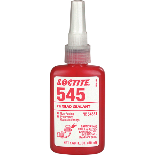 Thread Sealant 545 Hydraulic/Pneumatic Sealant, Bottle, 50 ml, -54° C - 149° C/-65° F - 300° F Rock Safety Industrial Ltd