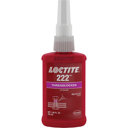Adh&eacute;sif frein-filet 222, Mauve, Basse, 50 ml, Bouteille Rock Safety Industrial Ltd