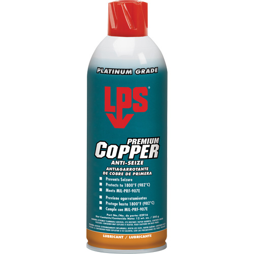 Antigrippant au cuivre, 16 oz, Canette a&eacute;rosol, 1800°F (982°C) Temp&eacute;rature max. Rock Safety Industrial Ltd