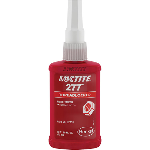 Compos&eacute; de blocage 277 grand filets, Rouge, &eacute;lev&eacute;, 50 ml, Bouteille Rock Safety Industrial Ltd