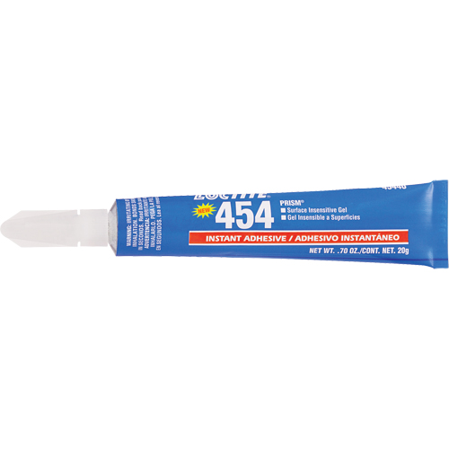 Prism 454 Instant Adhesive Gel, Clear, Tube, 20 g Rock Safety Industrial Ltd