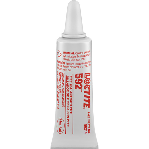 P&acirc;te d'&eacute;tanch&eacute;it&eacute; pour raccords filet&eacute;s &agrave; durcissement lent 592 PST, Tube, 6 ml, -54° C - 204° C/-65° F - 400° F Rock Safety Industrial Ltd