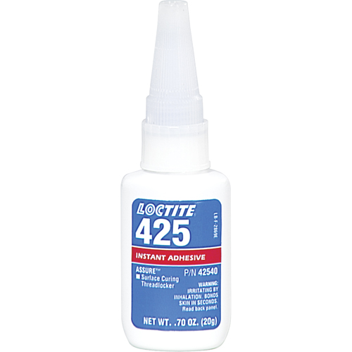 Compos&eacute; de blocage &agrave; s&eacute;chage superficiel Assure 425, Bleu, Moyen, 20 g, Bouteille Rock Safety Industrial Ltd
