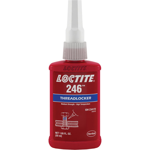 Compos&eacute; de blocage haute temp&eacute;rature 246, Bleu, Moyen, 50 ml, Bouteille Rock Safety Industrial Ltd