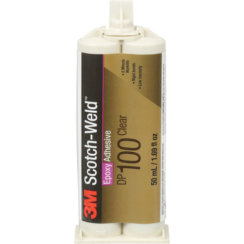Adh&eacute;sif Scotch-Weld, 1,7 liq. oz., Cartouche double, Deux composants, Transparent Rock Safety Industrial Ltd