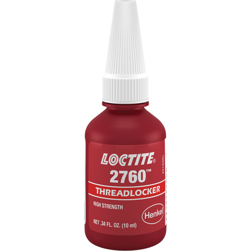 Threadlocker 2760 Instant Adhesive, Red, High, 10 ml, Bottle Rock Safety Industrial Ltd