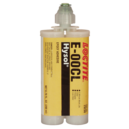 Adh&eacute;sif structurel E-00CL, 200 ml, Cartouche double, Deux composants, Transparent Rock Safety Industrial Ltd