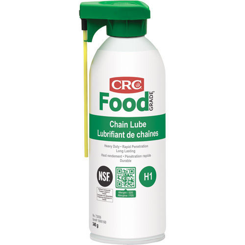 Lubrifiant &agrave; chaîne pour usine alimentaire, Canette a&eacute;rosol Rock Safety Industrial Ltd
