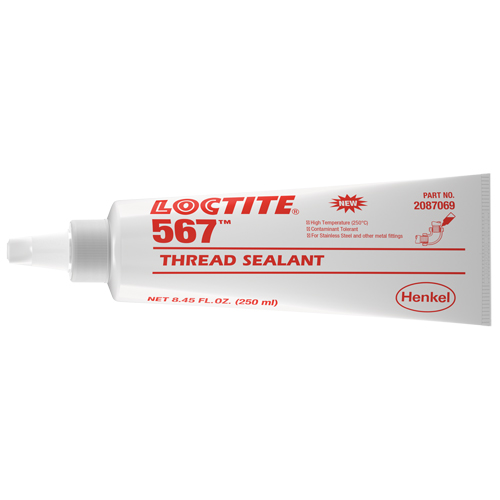 567 High Temperature Thread Sealant, Tube, 250 ml, -53.88° C - 204° C/-65° F - 400° F Rock Safety Industrial Ltd
