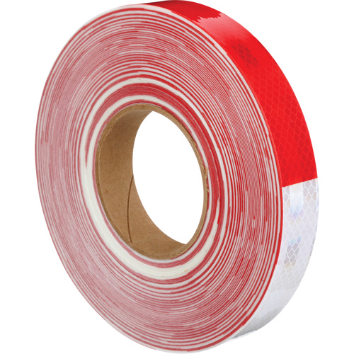 Ruban de masquage Diamond Grade de 3M, 1" la x 150' lo, Rouge & blanc Rock Safety Industrial Ltd