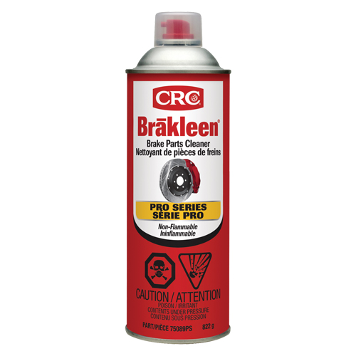 Produit de nettoyage ininflammable pour les freins de s&eacute;rie professionnelle Brakleen, Canette a&eacute;rosol Rock Safety Industrial Ltd