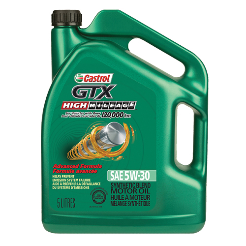 Huile &agrave; moteur 5W30 HIGH MILEAGE GTX, 5 L, Cruche Rock Safety Industrial Ltd