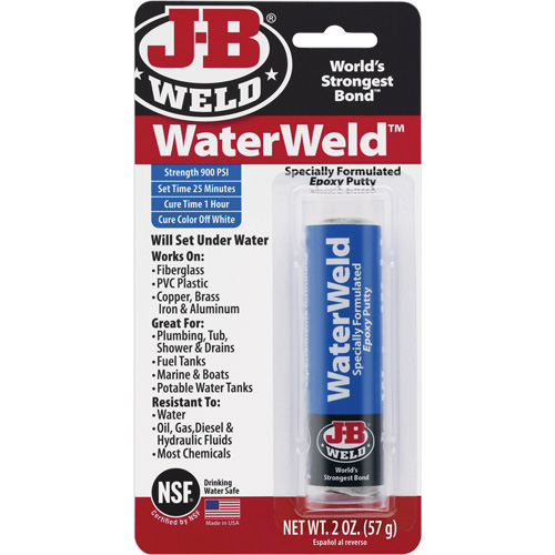 Colle &eacute;poxyde WaterWeld, 2 oz, B&acirc;ton, Blanc cass&eacute; Rock Safety Industrial Ltd