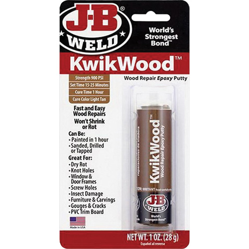 Colle &eacute;poxyde KwikWood, 2 oz, B&acirc;ton, Havane Rock Safety Industrial Ltd