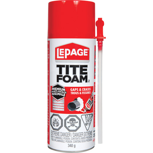 Scellant en mousse isolante pour trous & fissures Titefoam, Canette a&eacute;rosol, Blanc Rock Safety Industrial Ltd