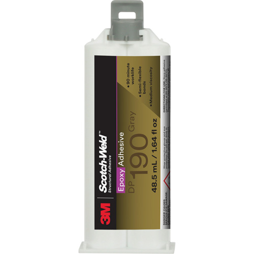 Scotch-Weld Epoxy Adhesive DP190, 1.64 fl. oz., Cartridge, Two-Part, Grey Rock Safety Industrial Ltd