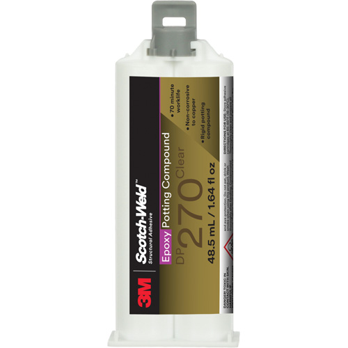 Mat&eacute;riau d'enrobement &eacute;poxyde Scotch-Weld, 1,7 liq. oz./48,5 ml, Cartouche double, Deux composants, Transparent Rock Safety Industrial Ltd