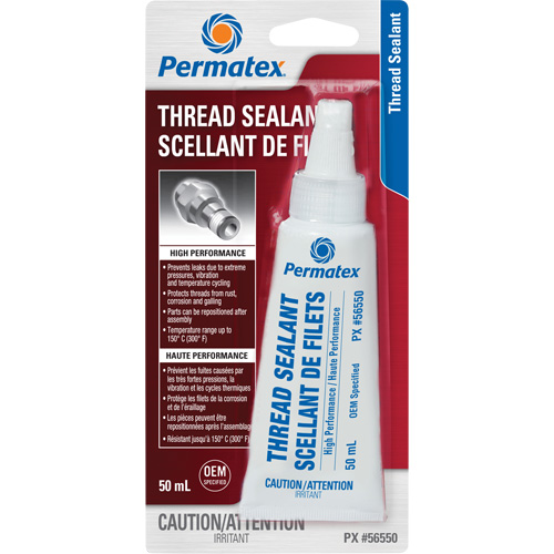 Scellant pour filetage haute performances, Tube, 50 ml, -54° C - 149° C/-65° F - 300° F Rock Safety Industrial Ltd