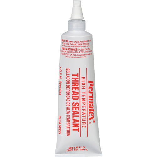 Scellant pour filetage haute temp&eacute;rature, Tube, 250 ml, -54° C - 204° C/-65° F - 400° F Rock Safety Industrial Ltd