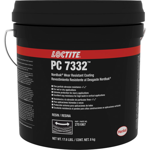 7332 Nordbak&reg; Wear Prevention Coating, Grey, 10 kg, Pail Rock Safety Industrial Ltd