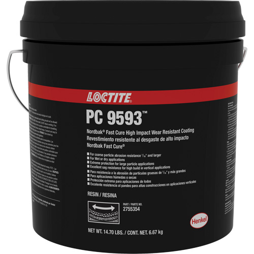 Rev&ecirc;tement de protection contre lusure 9593 Nordbak, Bleu, 10 kg, Seau Rock Safety Industrial Ltd