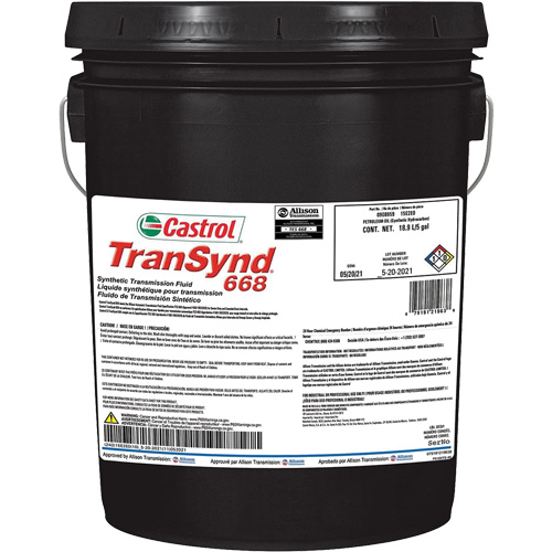 Liquide de transmission automatique enti&egrave;rement synth&eacute;tique TranSynd 668 Rock Safety Industrial Ltd