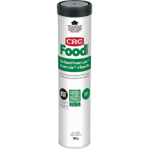 Graisse &agrave; pression extr&ecirc;me Power Lube biosourc&eacute; FoodGrade avec c&eacute;ramique, Cartouche Rock Safety Industrial Ltd