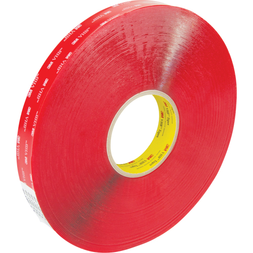 Ruban en mousse 4910, 33 m (108') lo x 25,4 mm (1") la, 40 mils, Acrylique Rock Safety Industrial Ltd
