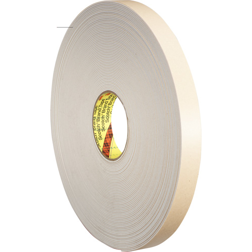 Double-Coated Foam Tape, 33 m (108') L x 25.4 mm (1") W, 62 mils, Polyethylene Rock Safety Industrial Ltd