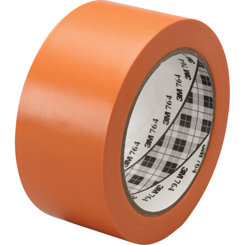 Ruban en vinyle pour travaux g&eacute;n&eacute;raux 764, 25,4 mm (1") la x 32,9 m (108') lo, 5 mils, Orange Rock Safety Industrial Ltd