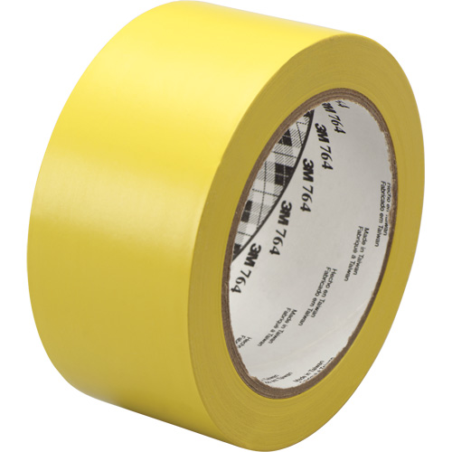 Ruban en vinyle pour travaux g&eacute;n&eacute;raux 764, 1245 mm (49") la x 32,9 m (108') lo, 5 mils, Jaune Rock Safety Industrial Ltd