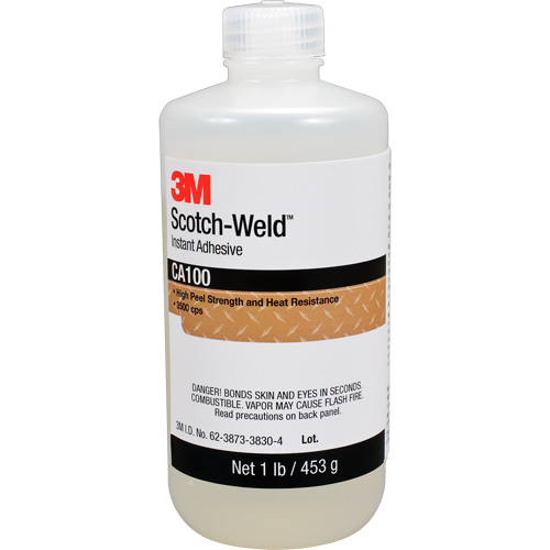 Scotch-Weld Instant Adhesive CA100, Off-White, Bottle, 1 lbs. Rock Safety Industrial Ltd