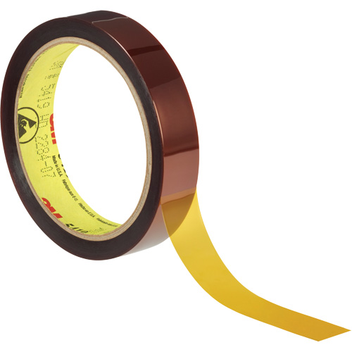 Low-Static Polyimide Film Tape  5419, 12.7 mm (1/2") x 33 m (108'), Brown Rock Safety Industrial Ltd