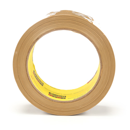 Scotch&reg; Box Sealing Tape 375, Hot Melt Adhesive, 3.1 mils, 48 mm (2") x 50 m (164') Rock Safety Industrial Ltd