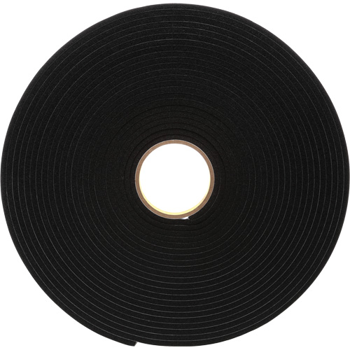 4504 Vinyl Foam Tape, 25.4 mm (1") W x 16.5 m (54') L, 250 mils, Black Rock Safety Industrial Ltd