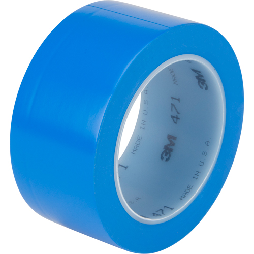 471 Vinyl Tape, 50.8 mm (2") W x 32.9 m (108') L, 5.3 mils, Blue Rock Safety Industrial Ltd