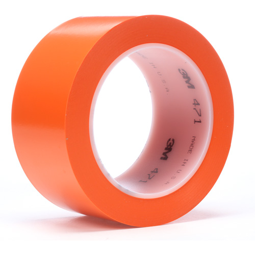 Ruban en vinyle 471, 19 mm (3/4") la x 32,9 m (108') lo, 5,2 mils, Orange Rock Safety Industrial Ltd
