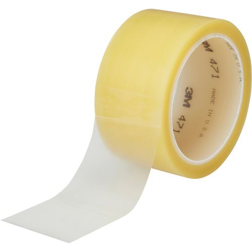 471 Vinyl Tape, 38 mm (1-1/2") W x 32.9 m (108') L, 5.3 mils, Clear Rock Safety Industrial Ltd