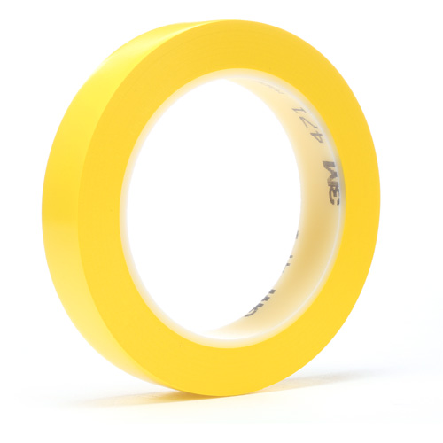 Ruban en vinyle 471, 6 mm (1/4") la x 32,9 m (108') lo, 5,2 mils, Jaune Rock Safety Industrial Ltd